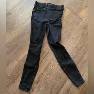Spanx black denim petite xs skinny jeans 23 24